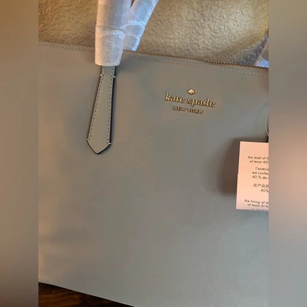 Kate Spade New York “The Bridle” Better Nylon Tote – Soft Taupe Gray | NWT